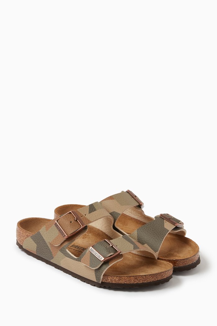 Arizona Camouflage-print Sandals in Birko-Flor®, Pink