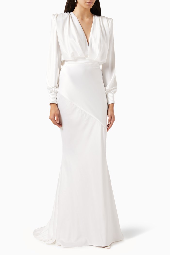

Betsy Gown in Satin, White