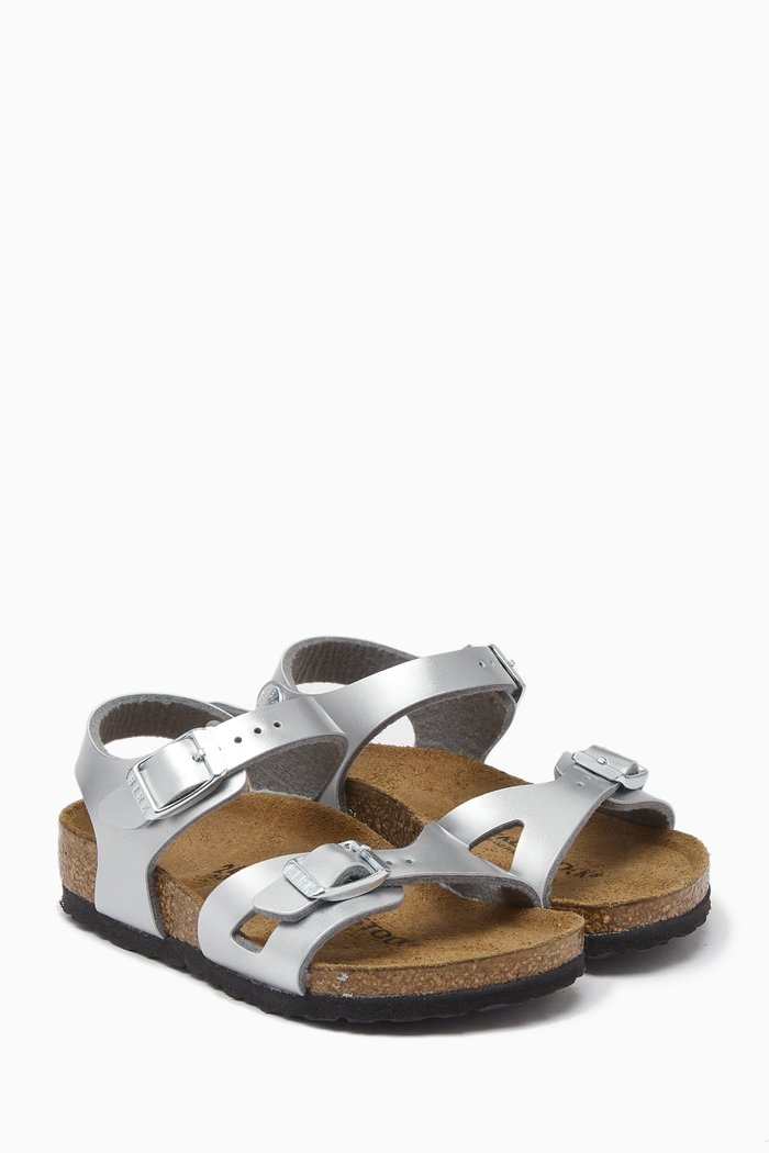 

Rio Sandals in Birko-Flor® & Suede, Silver