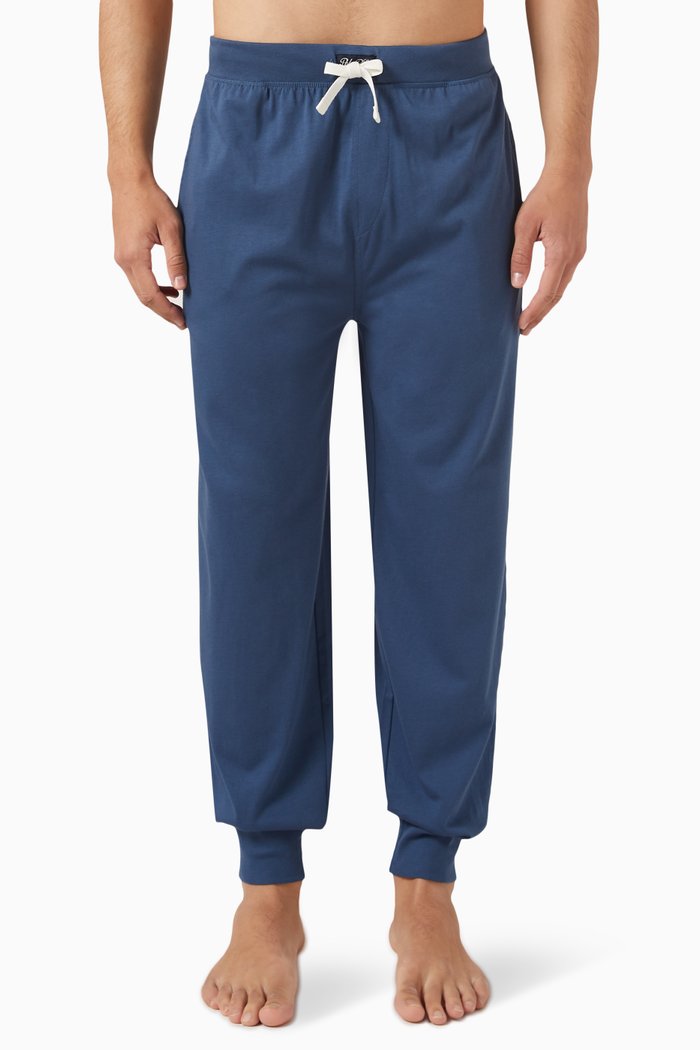 

Sleep Joggers in Cotton, Blue