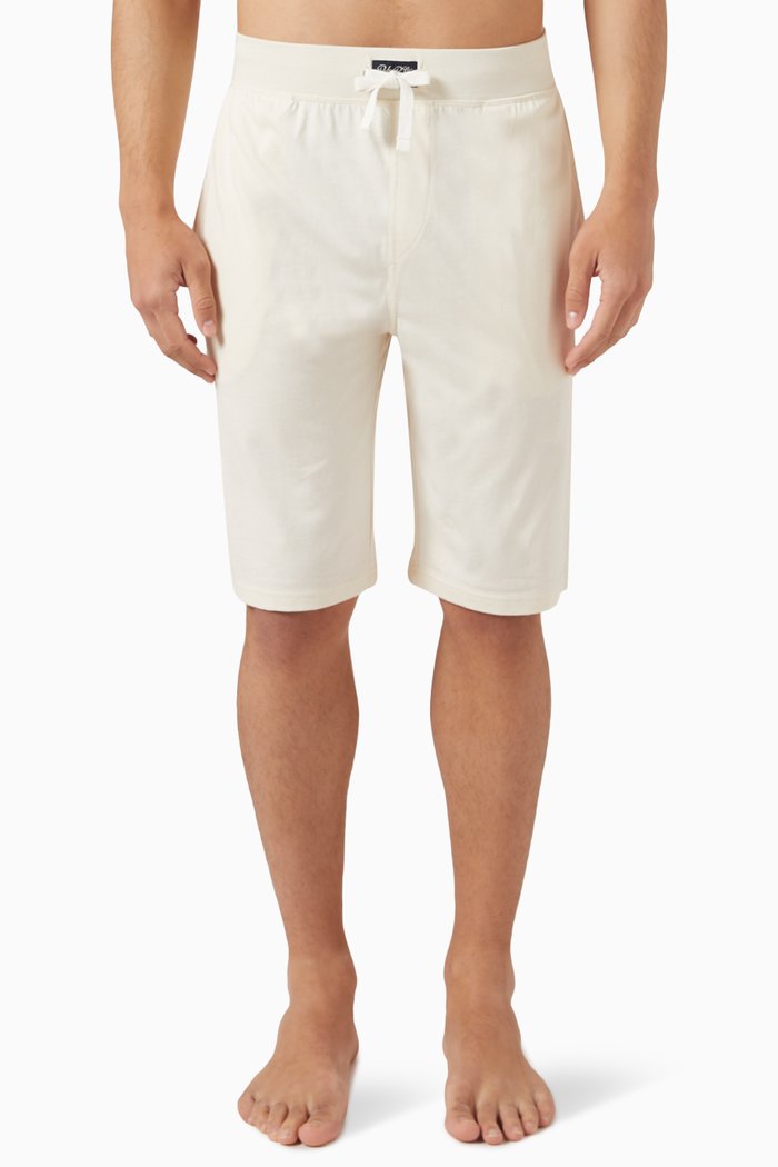 

Slim Sleep Shorts in Cotton, Neutral