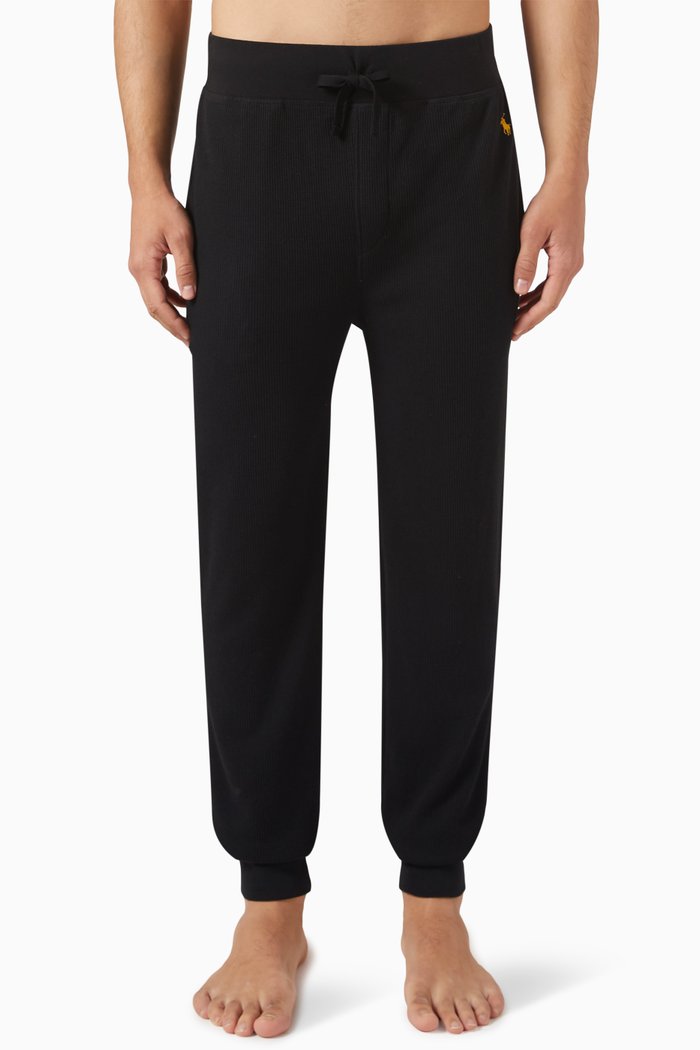 

Sleep Joggers in Cotton, Black