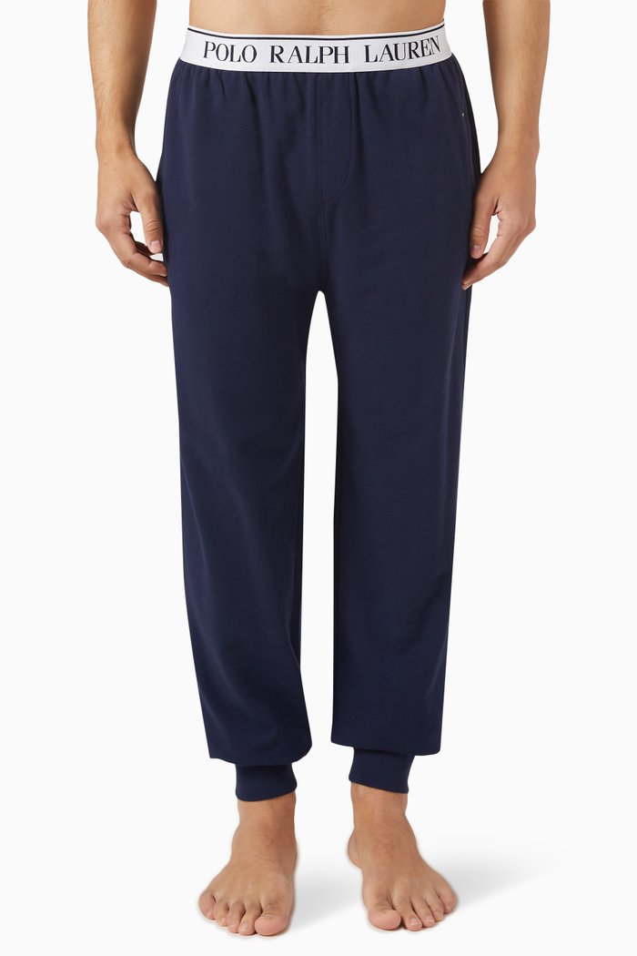 

Sleep Joggers in Cotton, Blue