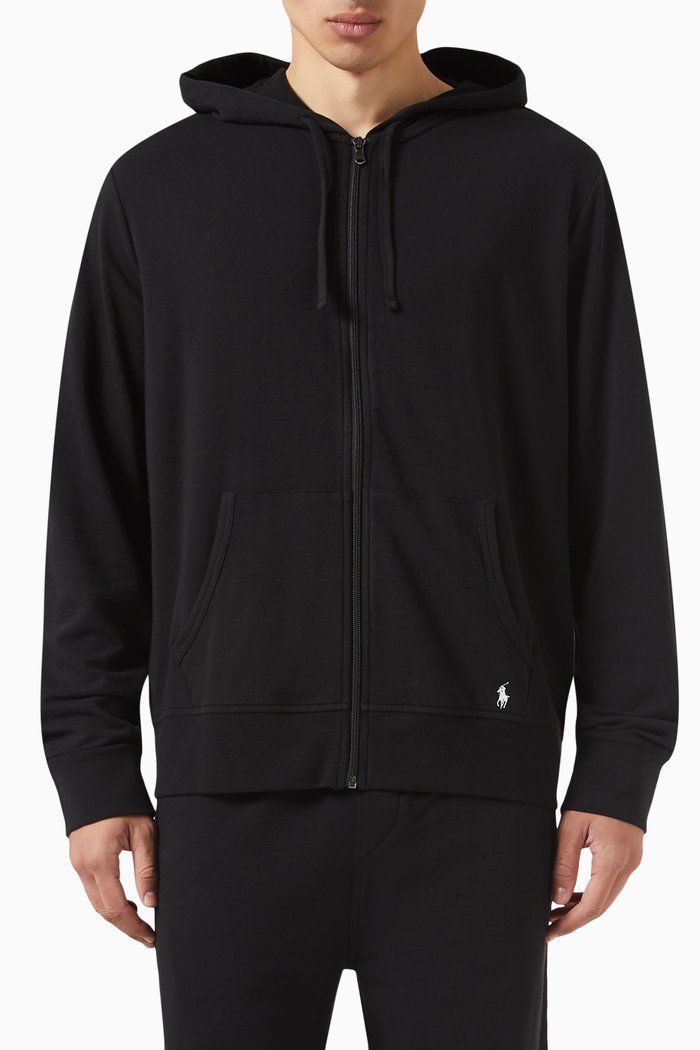

Sleep Hoodie in Cotton, Black