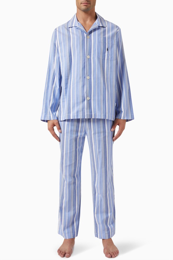 

Plaid Flannel Pyjama Set in Cotton, Multicolour