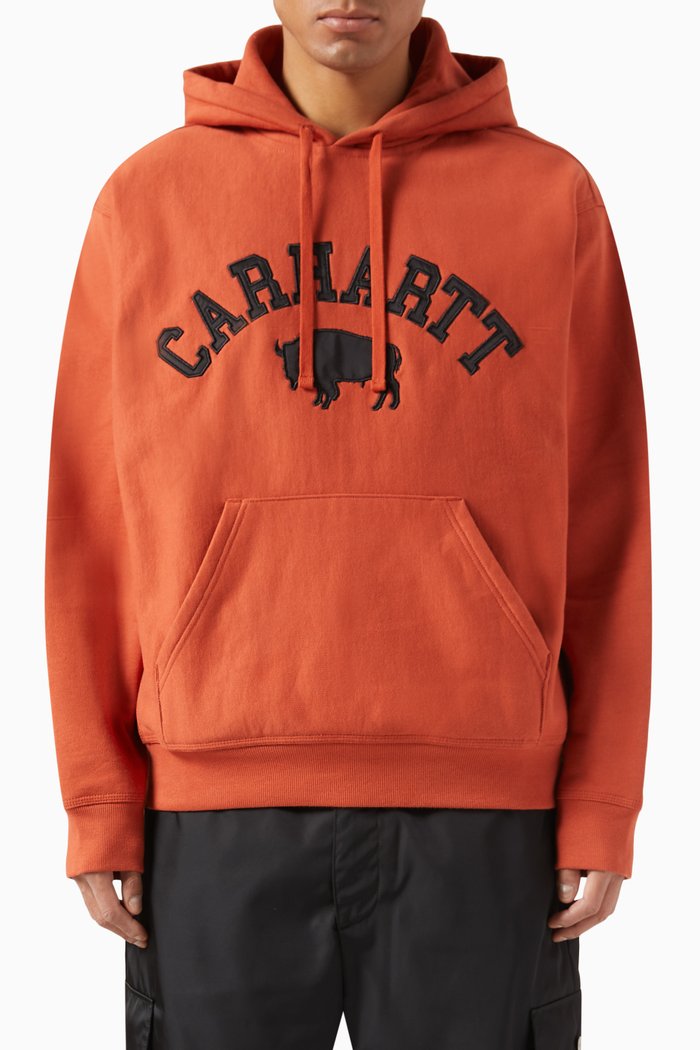 

Locker Hoodie in Polycotton Jersey, Orange
