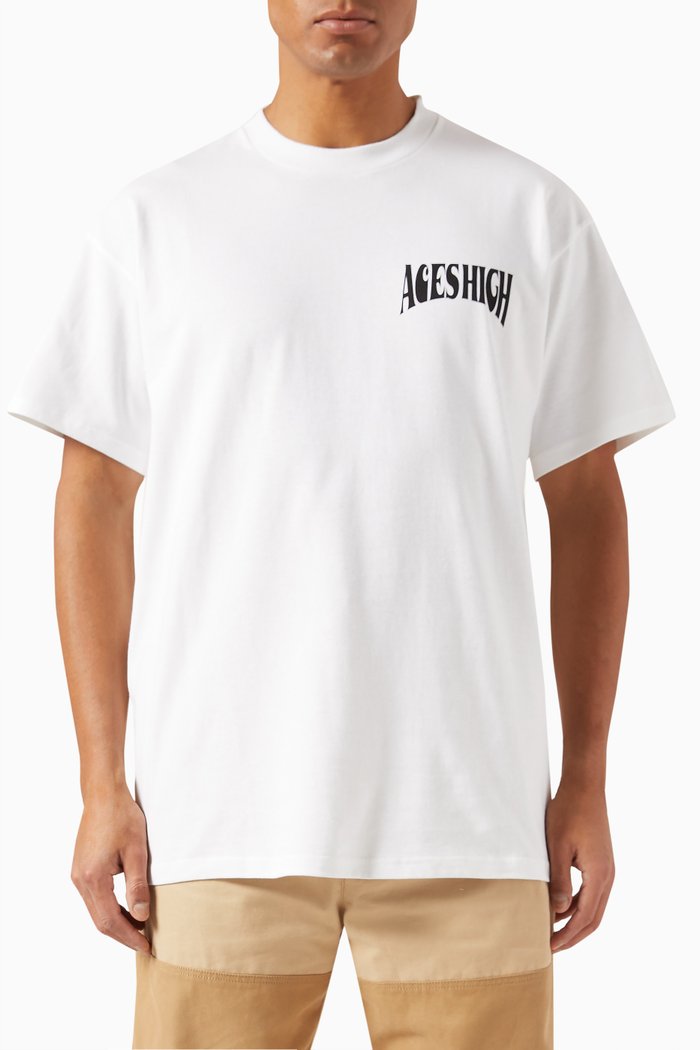 

Aces T-shirt in Organic Cotton Single Jersey, White
