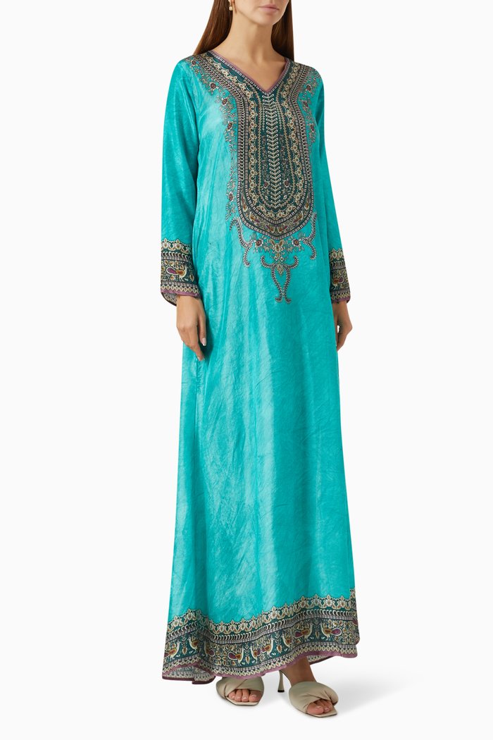 

Zeynep Kaftan in Silk, Blue
