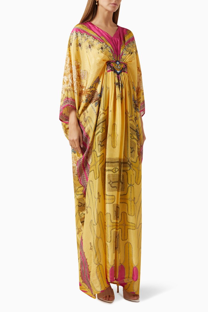 

Imama Kaftan in Silk, Yellow