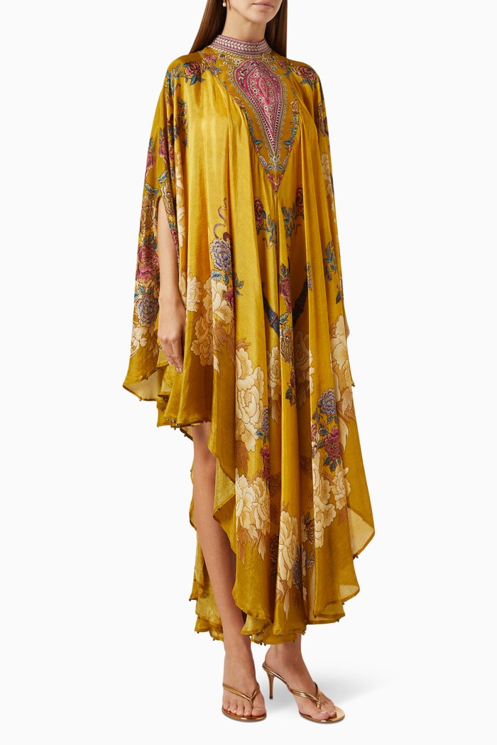 

Farah Kaftan in Silk, Yellow