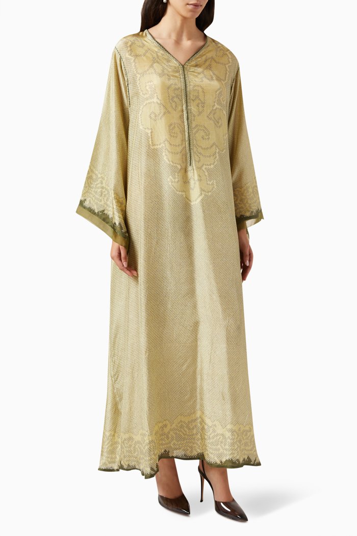 

Olivia Kaftan in Silk, Yellow