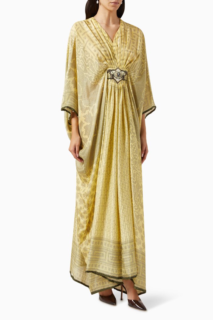 

Imama Kaftan in Silk, Yellow