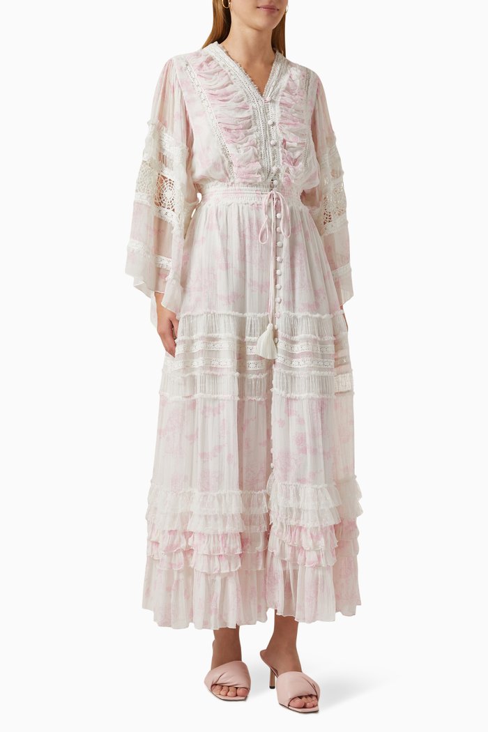 

Charm Your Way Maxi Dress in Chiffon, Pink