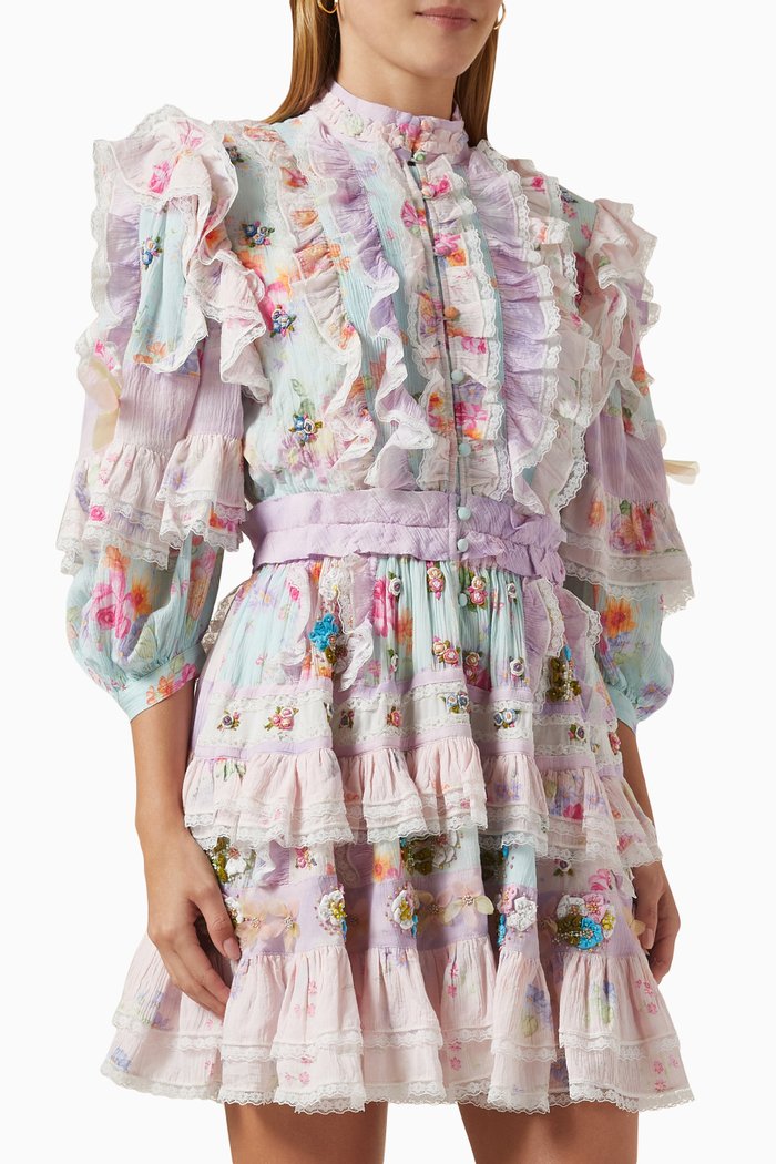 Sweet Pea Mini Dress, Multicolour