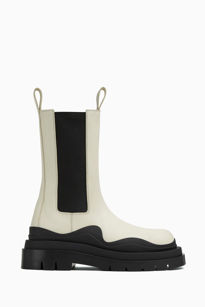 

Tire Chelsea Boots in Calf Leather, Neutral