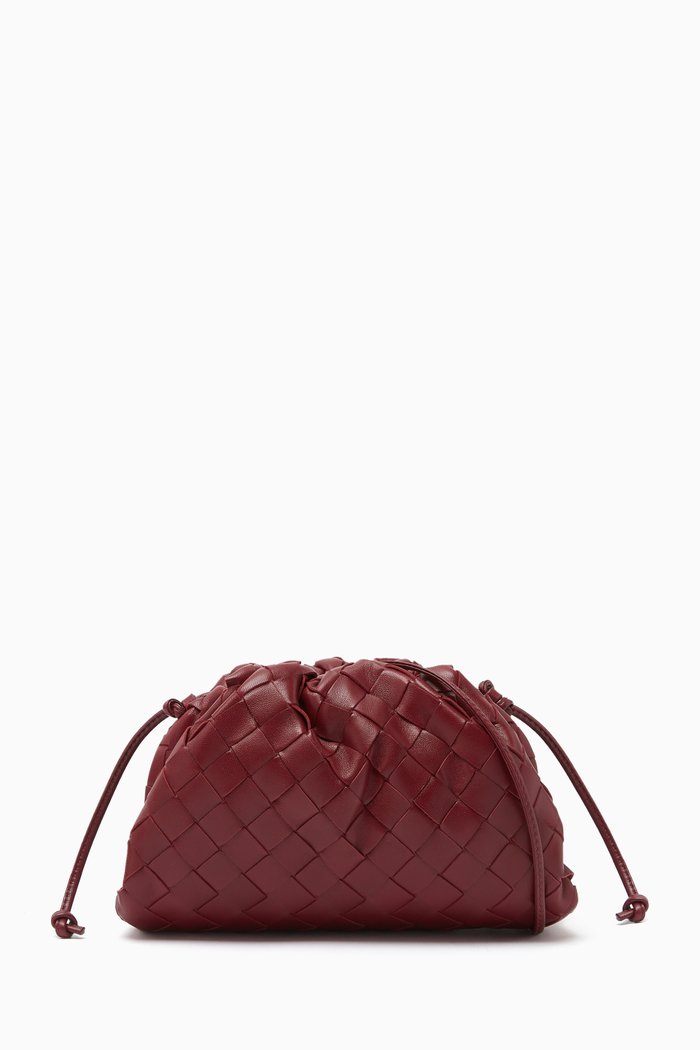 

The Mini Pouch in Intrecciato Nappa, Burgundy