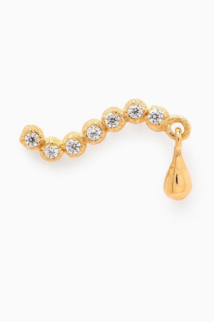 Swim Single Earring in 18kt Gold-plated Sterling Silver