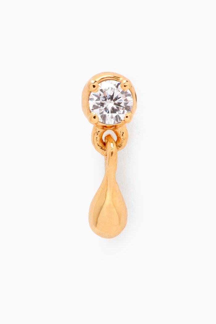 

Water Single Earring in 18kt Gold-plated Sterling Silver