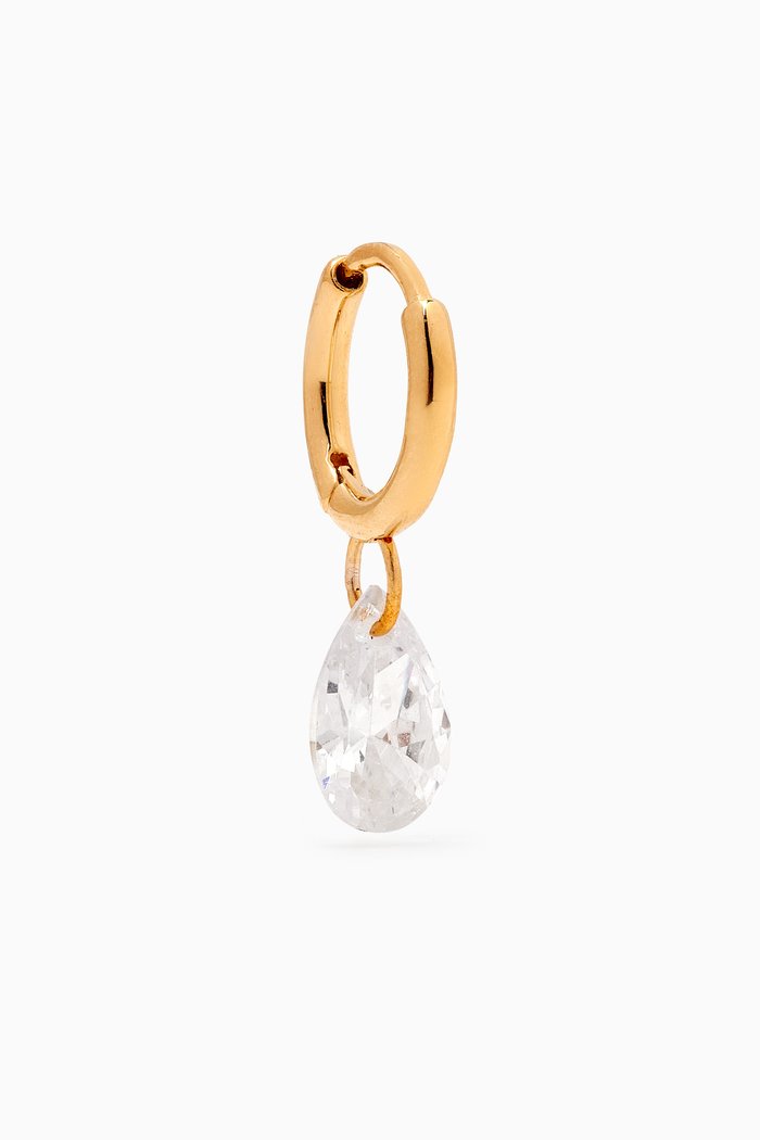 

Aqua Single Earring in 18kt Gold-plated Sterling Silver