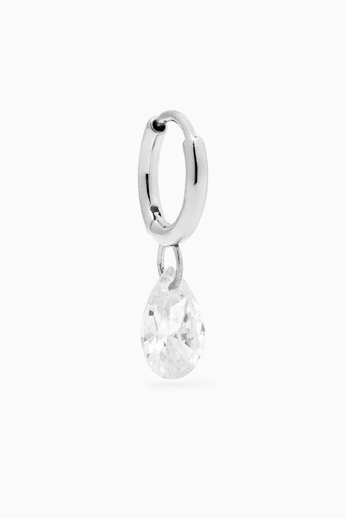 

Aqua Single Earring in Sterling Silver