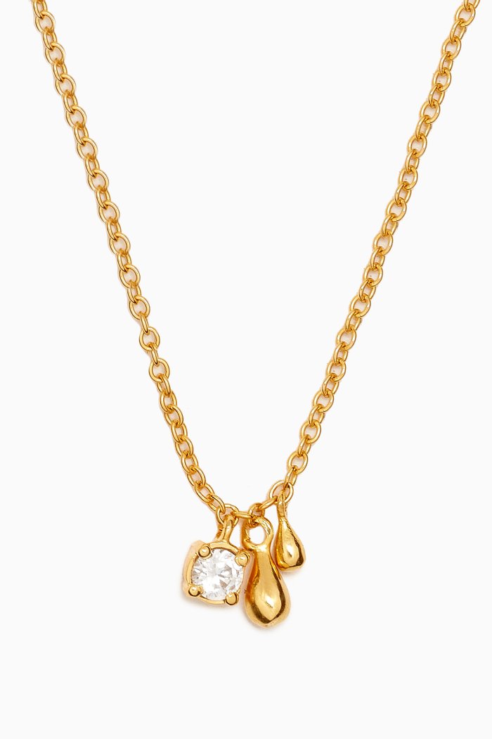 

Water Pendant Necklace in 18kt Gold-plated Sterling Silver