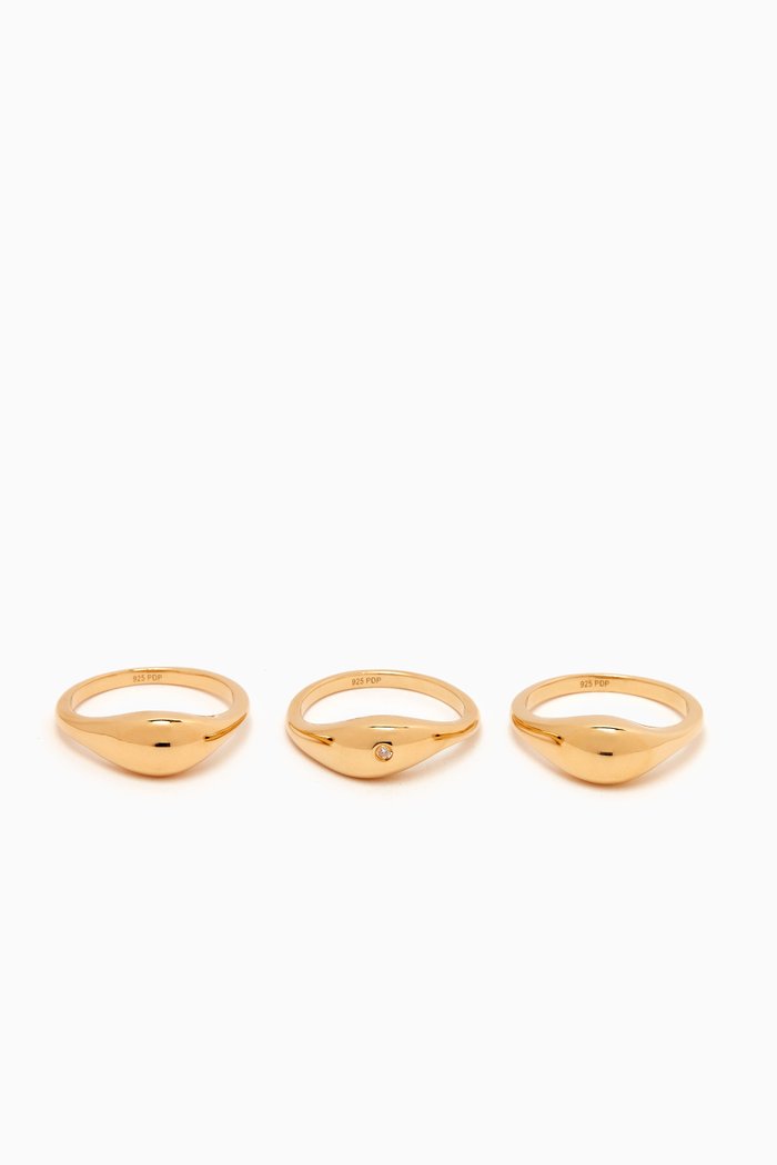 

Sugar Ring Set in 18kt Gold-plated Sterling Silver