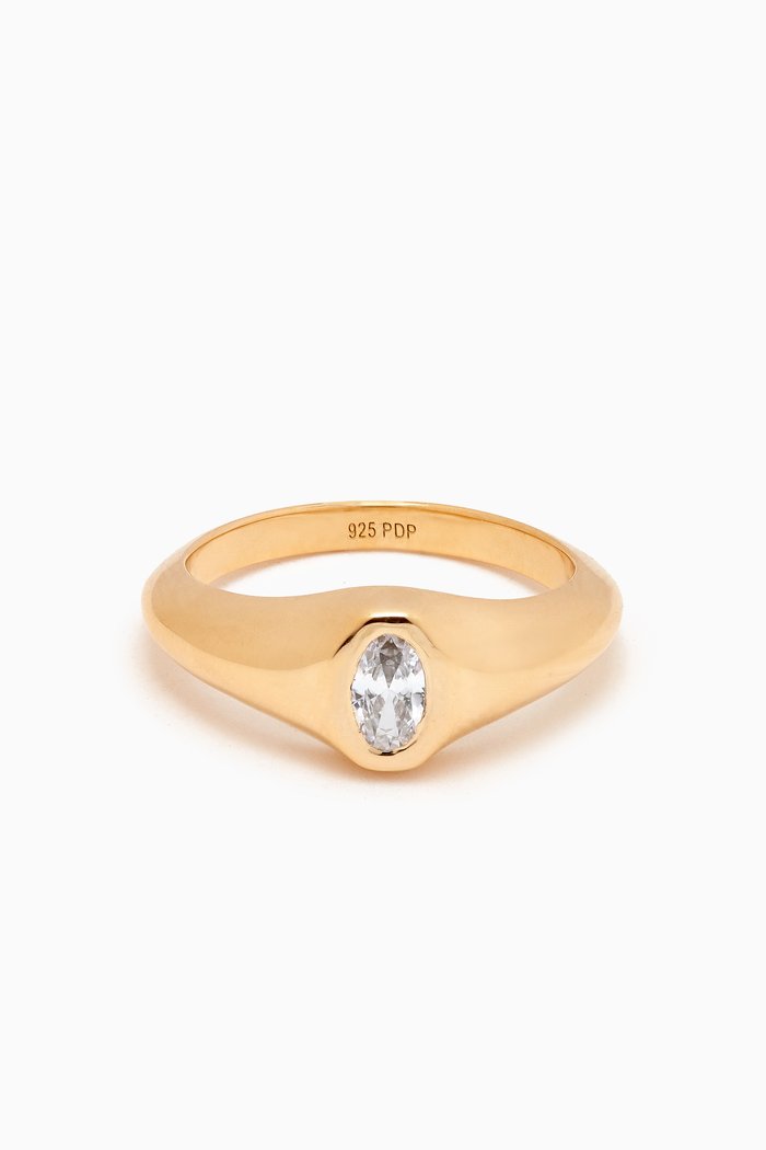 

Karry Stamp Ring in 18kt Gold-plated Sterling Silver