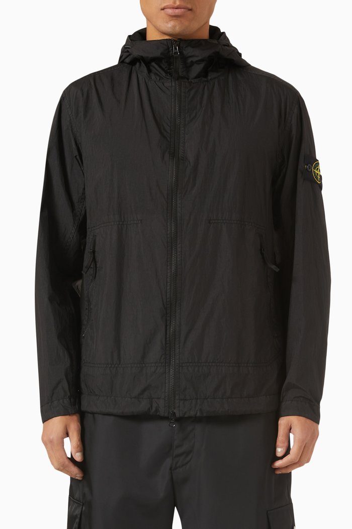 

Jacket in Crinkle Reps Nylon, Black