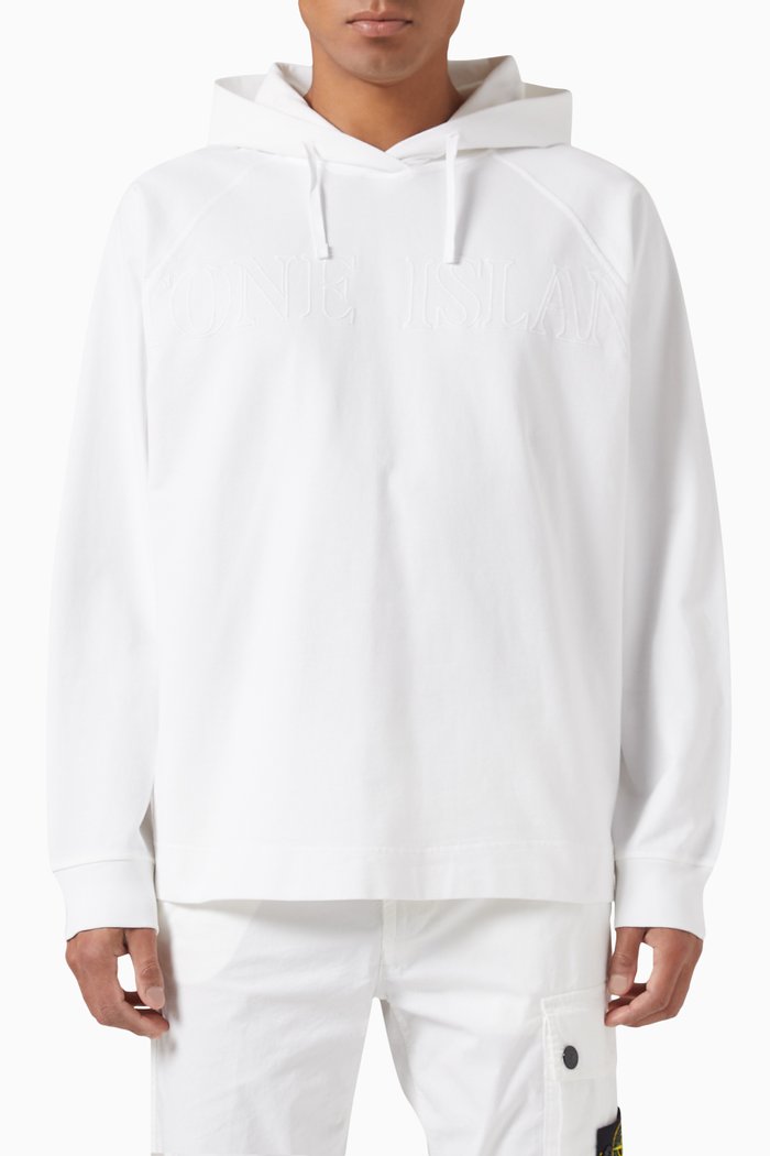 

Hoodie in Cotton Jersey, White