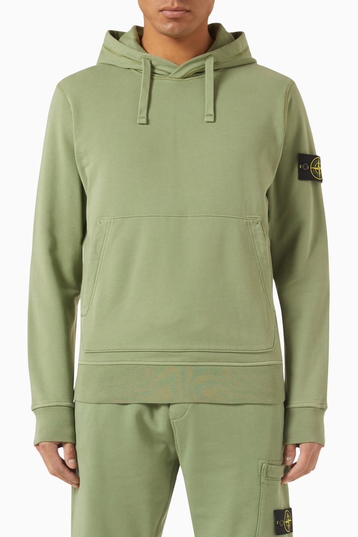 

Hoodie in Fleece, Green