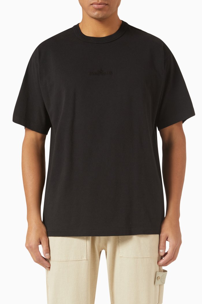 

T-shirt in Cotton Jersey, Black