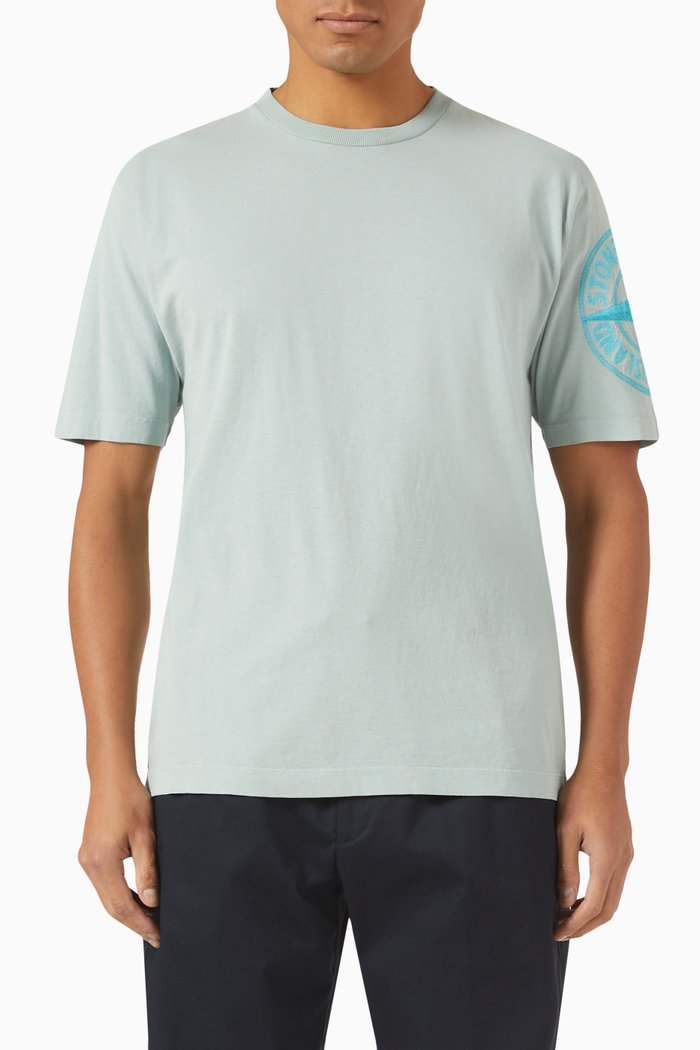 

T-shirt in Cotton Jersey, Blue