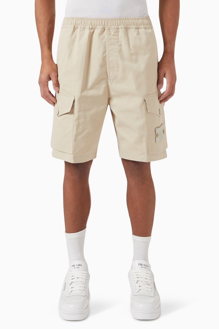 

Ghost Piece Bermuda Shorts in O-Ventile, Neutral