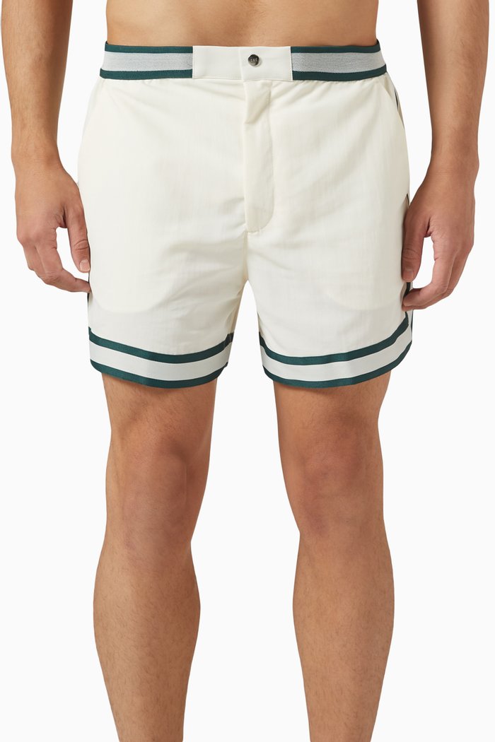 

Baller Swim Shorts in Recycled Nylon, Neutral