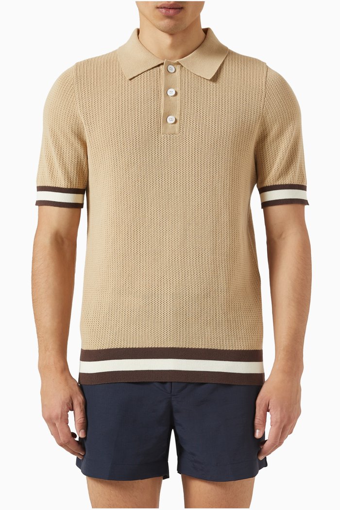 

Quinn Polo in Cotton Knit, Neutral