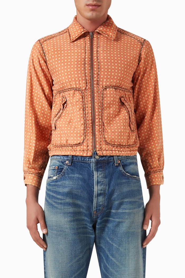 

Sports Jacket in Silk, Orange