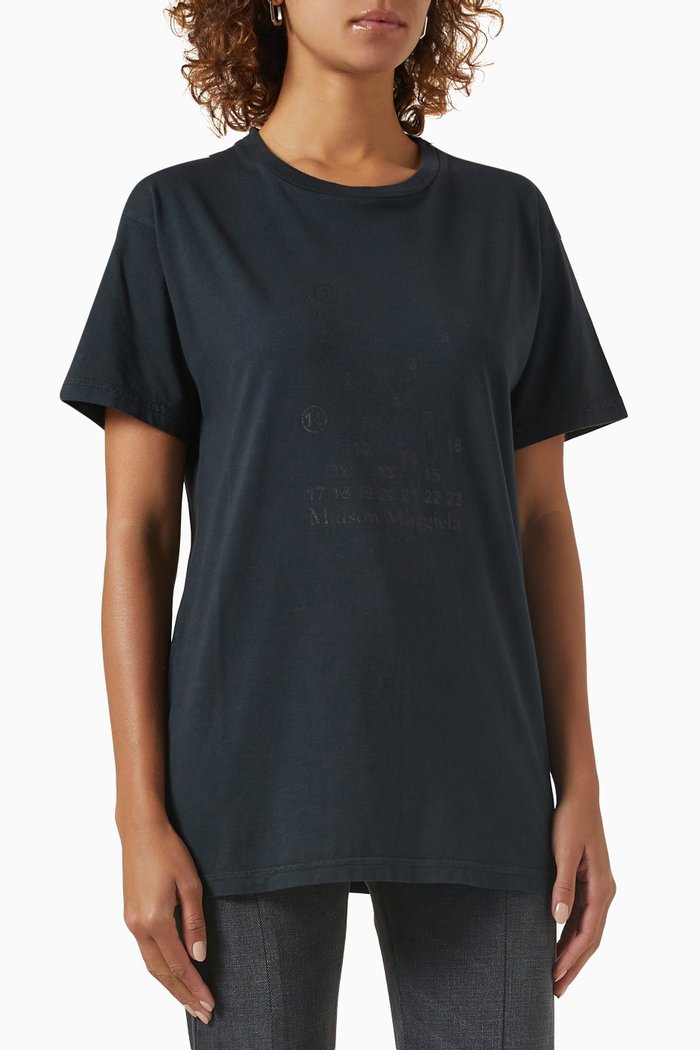 

Numeric Logo T-shirt in Cotton, Black