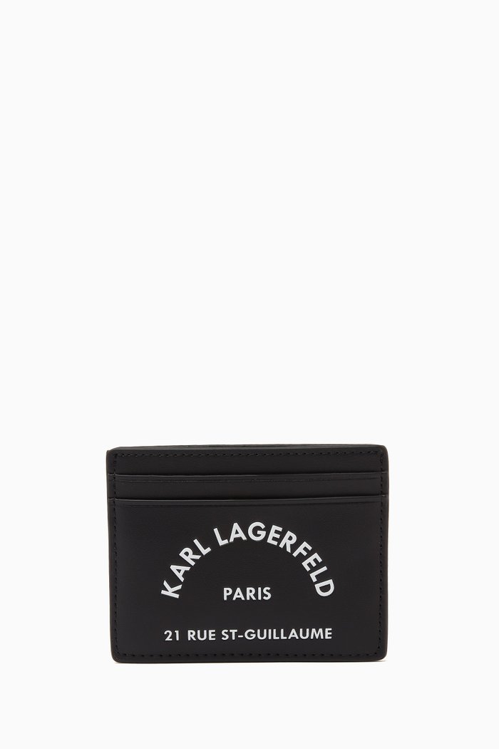 

Rue St. Guillaume Cardholder in Calf Leather, Black