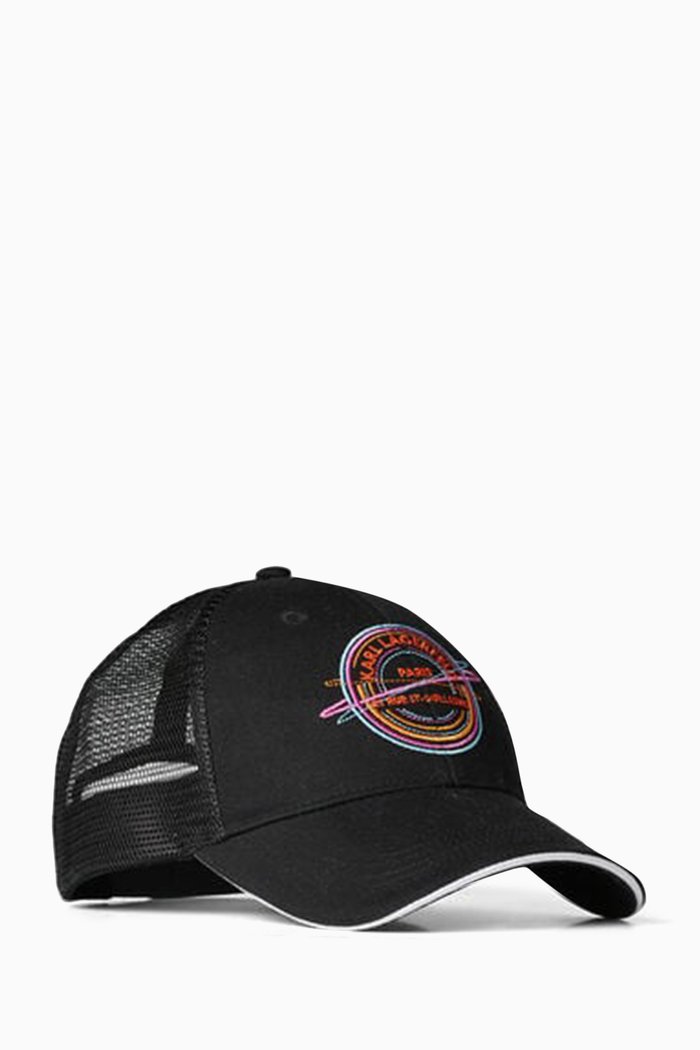 

Rue St. Guillaume Patch Baseball Cap in Canvas, Black
