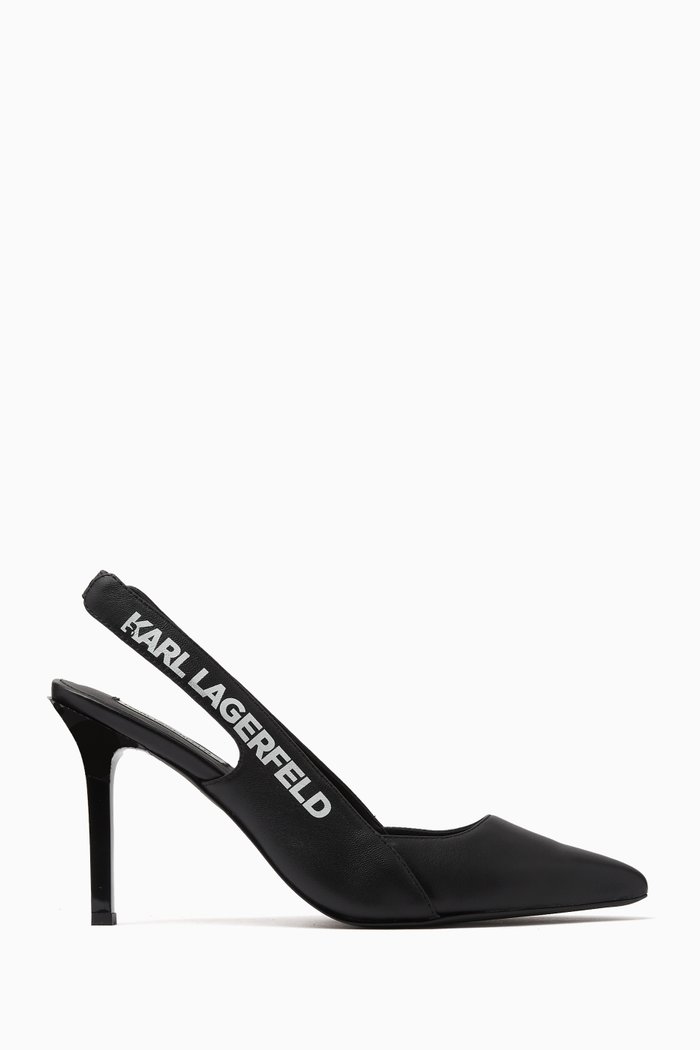 

Sarabande Karl Tape Slingback Pumps in Leather, Black