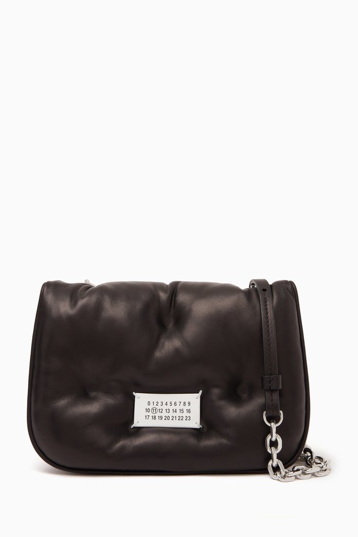 

Mini Glam Slam Flap Shoulder Bag in Nappa, Black