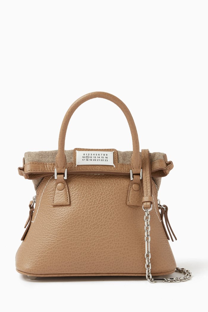 

Micro 5AC Classique Bag in Grainy Leather, Neutral