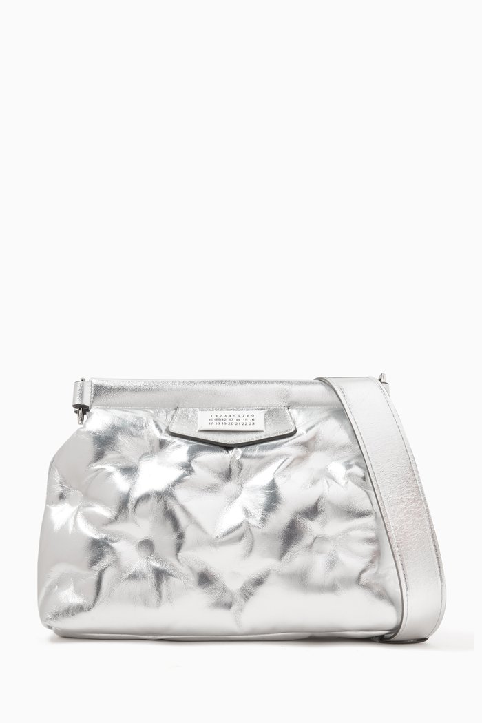 

Glam Slam Classique Shoulder Bag in Metallic Nappa, Silver