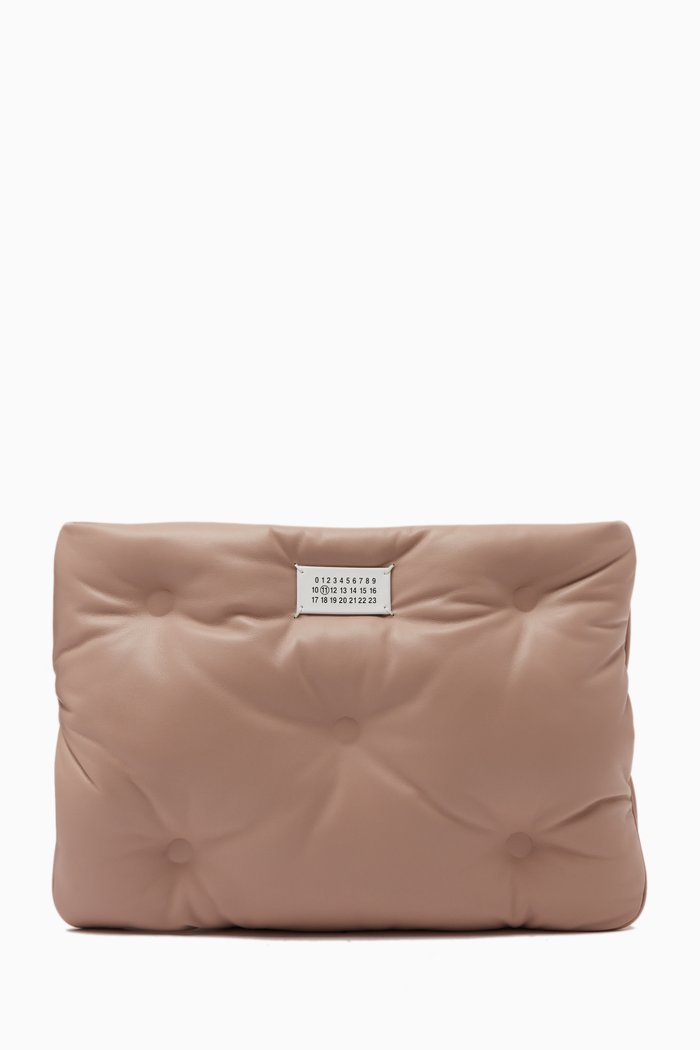 

Glam Slam Clutch in Quilted Nappa, Pink