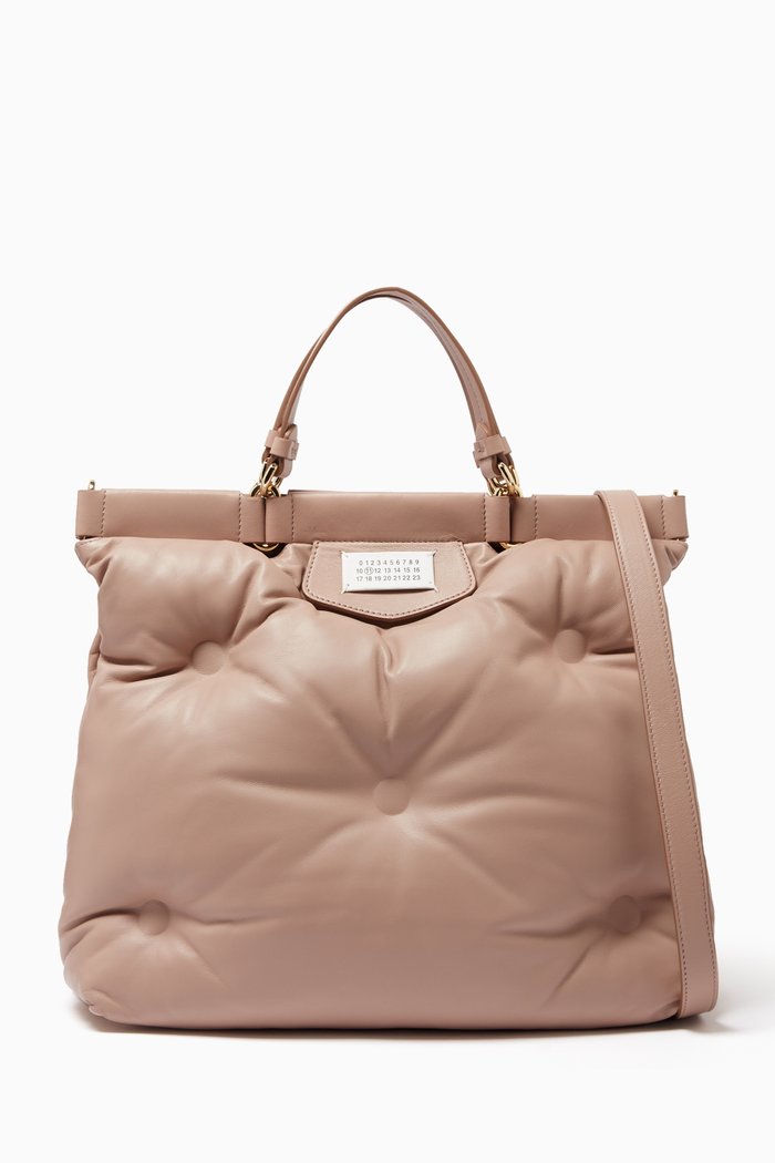 

Medium Glam Slam Tote Bag in Leather, Pink