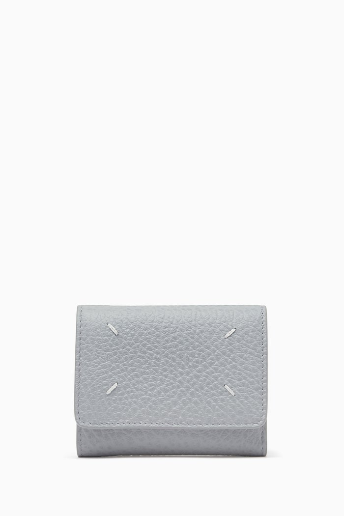 

Breeze Four-stitch Wallet in Leather, Blue