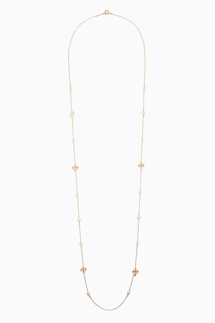 

Kira Pearl Delicate Long Necklace, White