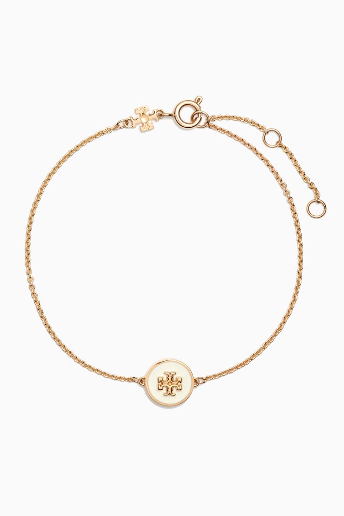

Kira Enamel Chain Bracelet in Brass, Gold