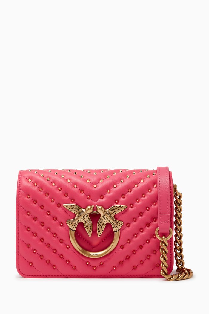 

Mini Love Click Crossbody Bag in Nappa Leather, Pink