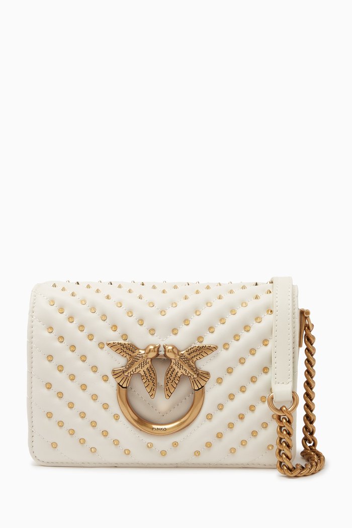 

Mini Love Click Crossbody Bag in Nappa Leather, White